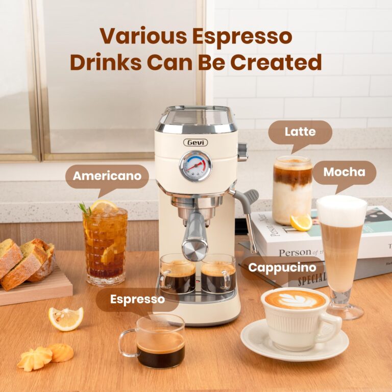 Gevi Super-Automatic Espresso Machine 20 Bar with Grinder, Professional Espresso Maker with 35 Precise Grind Settings Burr Coffee Grinders Combos, Gift for Coffee Lover - Image 2