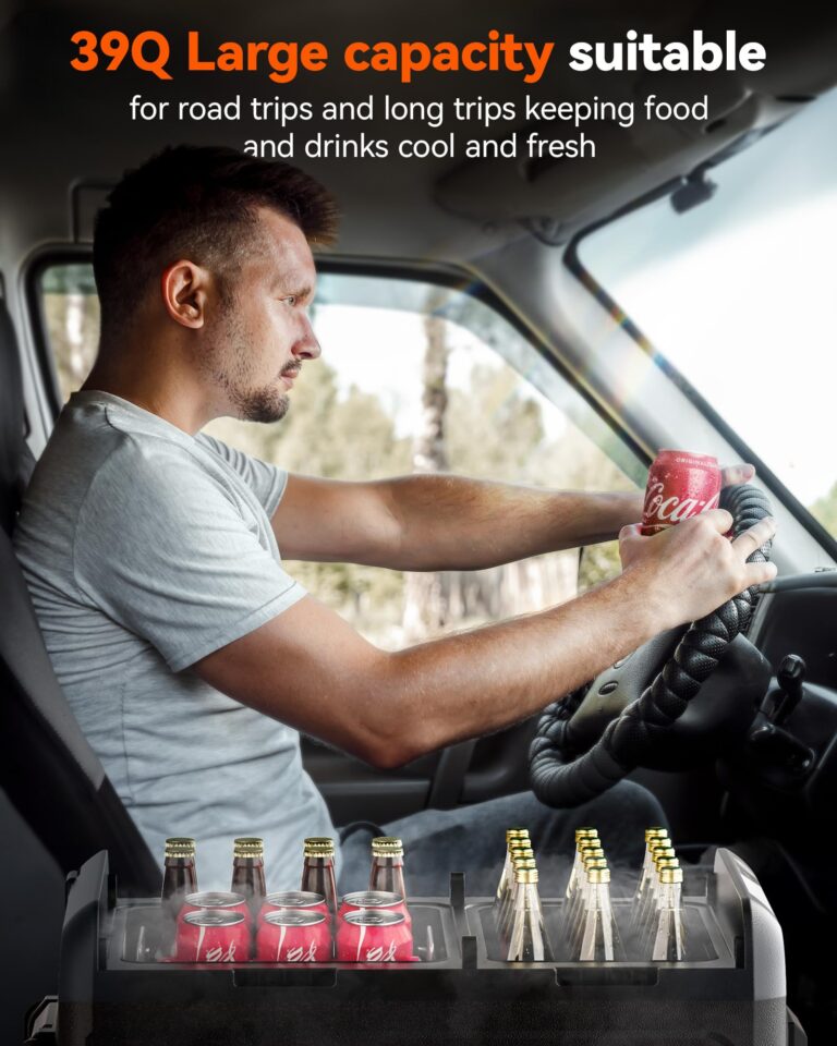 WOLFBOX 12V Car Refrigerator, 39 Quart Dual Zone Car Fridge, Portable Freezer(-8℉~68℉) with 12/24V DC 100/240V AC, APP Control Electric Cooler for Car, RV, Camping, Travel and Home Use - Image 6