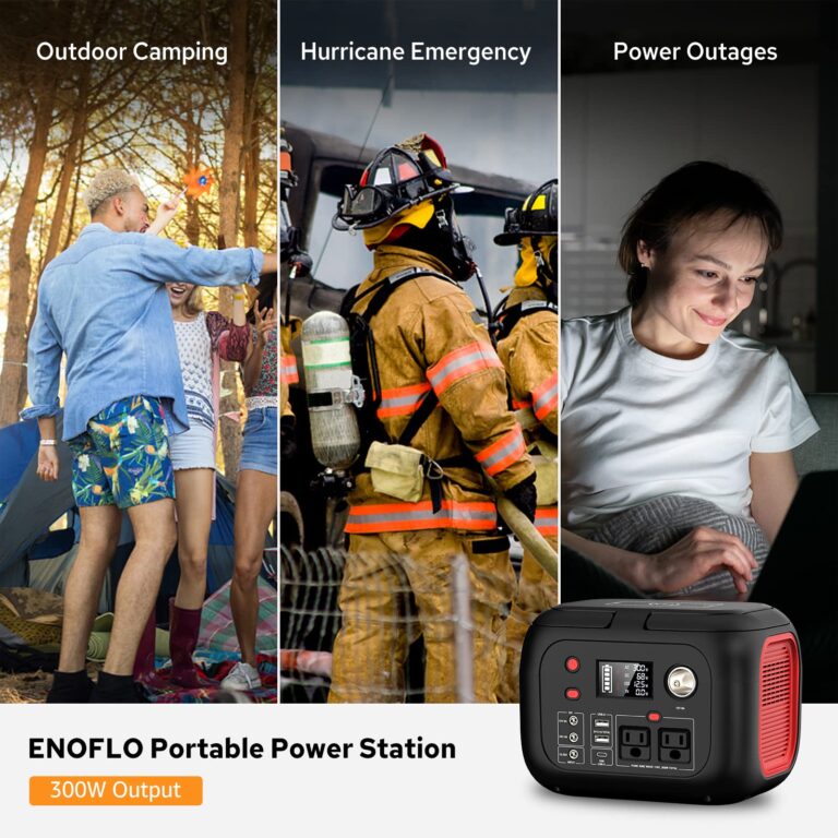Portable Power Station 300W 228Wh Lithium Battery Small Portable Generator for Home Use Camping Travel Emergency Hunting Outdoor, Large Power Bank with AC Outlet for Laptop - Image 3