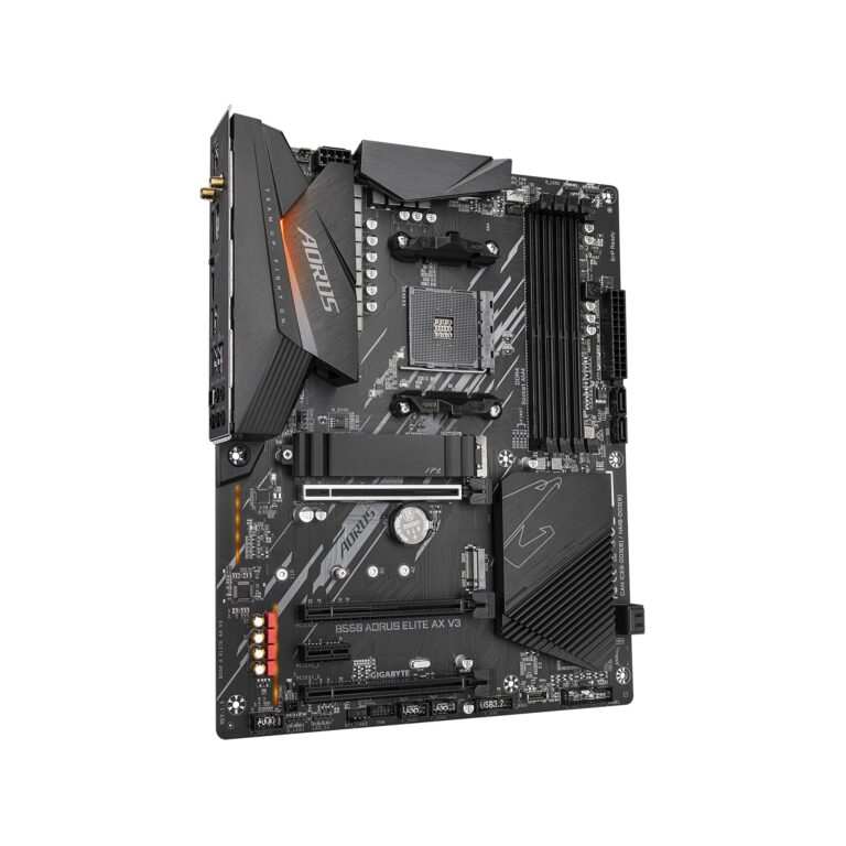 GIGABYTE B550 AORUS Elite AX V3 Motherboard, Supports AMD AM4 Ryzen 5000 Processors, ATX, DDR4, Dual M.2, SATA 6Gb/s, 2.4/5 GHz Dual-Band, 2.5 GbE LAN, PCIe 4.0 - Image 4