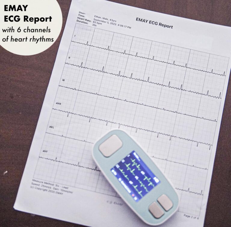 EMAY 6L Portable ECG Monitor | Record ECG and Heart Rate in 6 Channels | Compatible with Smartphone and PC | No Subscription Required - Image 4