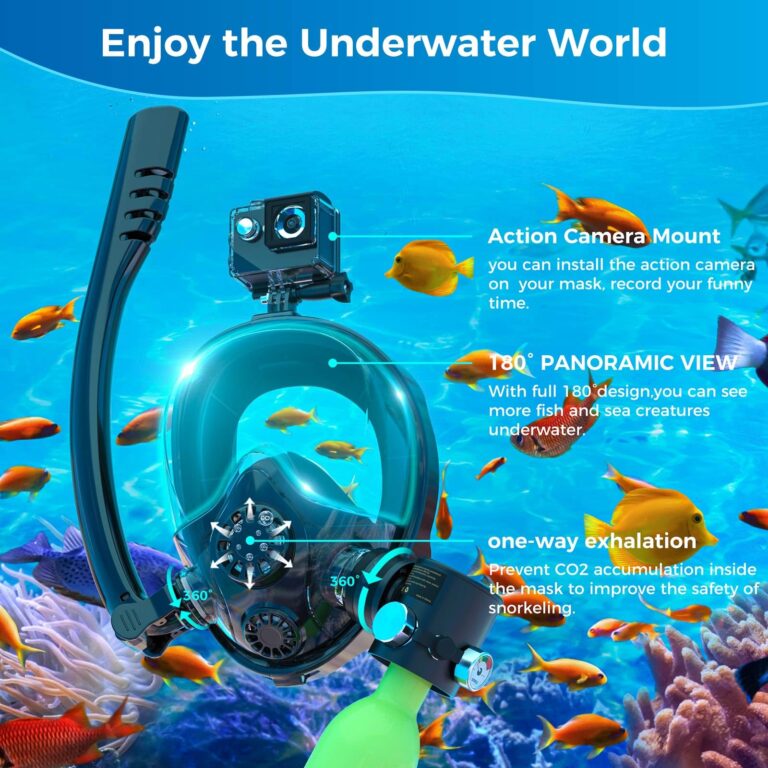 SMACO Mini Scuba Tank with Snorkel Mask 0.5L Portable Small Diving Tank with Full Face Diving Mask Reusable DOT Certified Pony Bottle Diving Cylinder Kit for Snorkeling Recreational Diving S300Plus - Image 6