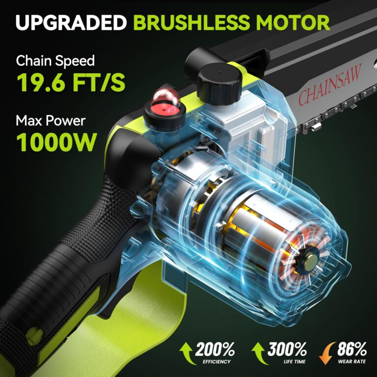 Supstable 2-IN-1 Cordless Pole Saw & Mini Chainsaw w/ Brushless Motor, 2*4.0Ah Battery Powered 6" Electric Telescoping Pole chainsaw 15 Ft Max Reach, Adjustable Head Pole Saw for Tree Trimming Pruning - Image 6