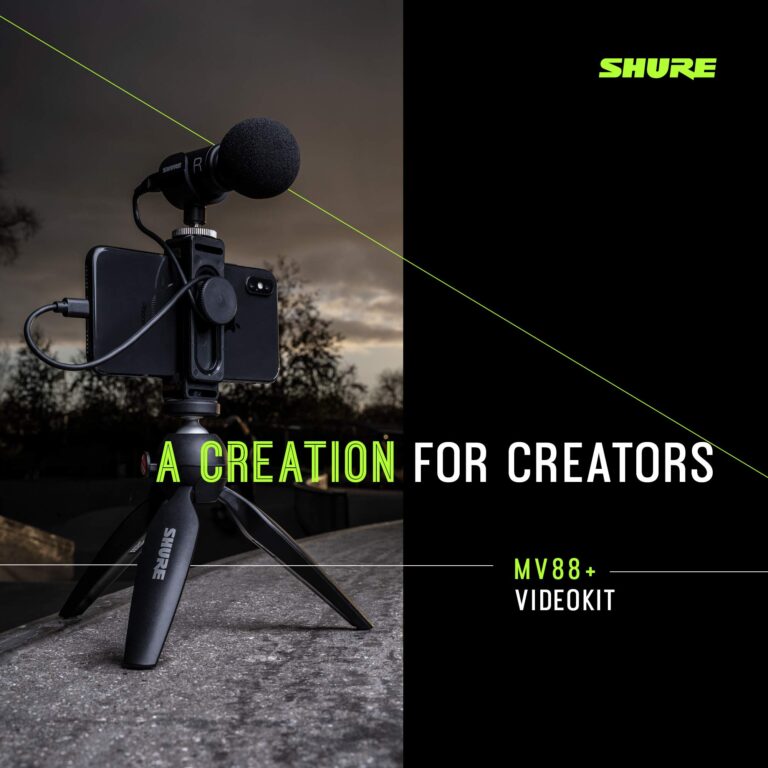 Shure MV88+ Video Kit - Digital Stereo Condenser Microphone for Apple and Android, with Manfrotto PIXI Tripod, Phone Clamp, Mount, iOS and USB-C Cables for Next-Level Connectivity (MV88+ Video KIT) - Image 13