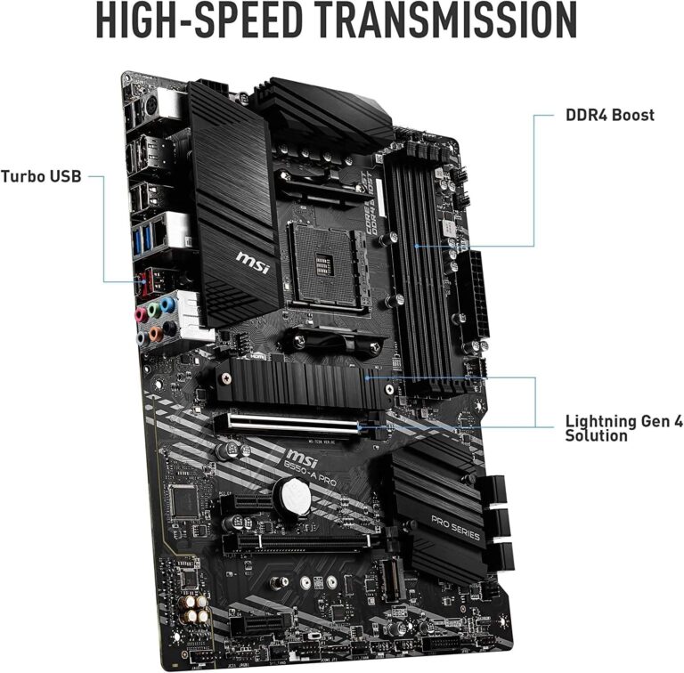 INLAND AMD Ryzen 7 5700X 8-Core 16-Thread Unlocked Desktop Processor with MSI B550-A PRO ProSeries Motherboard (AMD AM4, DDR4, PCIe 4.0, SATA 6Gb/s, M.2, USB 3.2 Gen 2 ATX) - Image 3