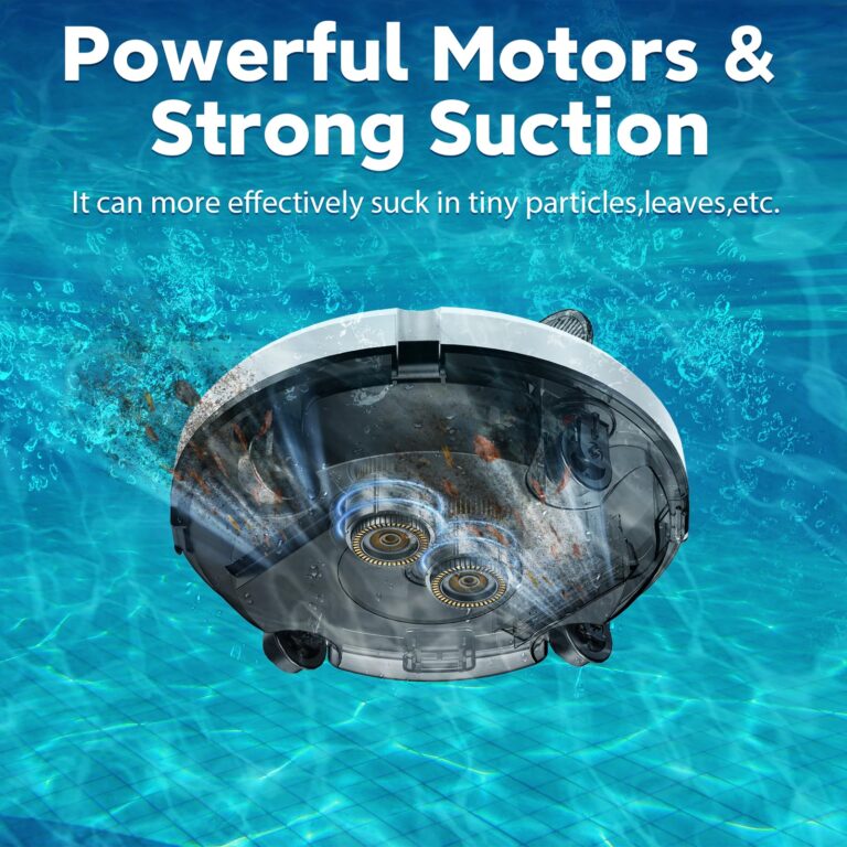 Redkey S100 Cordless Robot Pool Cleaner, Last 130Min, 18° Slope Angle, Automatic Pool Vacuum for Above Ground/Inground Pools, Self-Parking Pool Cleaner with Filter Basket, Pool Robot Up to 1100 sq.ft - Image 8