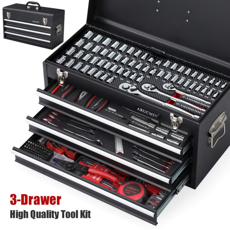 ARUCMIN 438-Piece Mechanics Tool Set with 3-Drawer Heavy Duty Metal Box Repair Tool Kit - Image 3