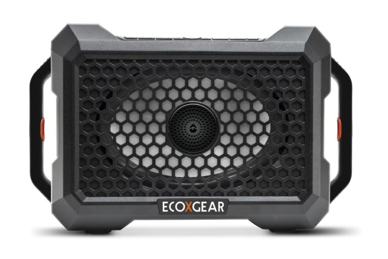 ECOXGEAR Defender: Outdoor Portable Bluetooth Speaker, 121dB Massive Sound, Waterproof and Drop Proof, with LED Party Lights, Pair up to 100, 25+ Hours Playtime (Black Oak)