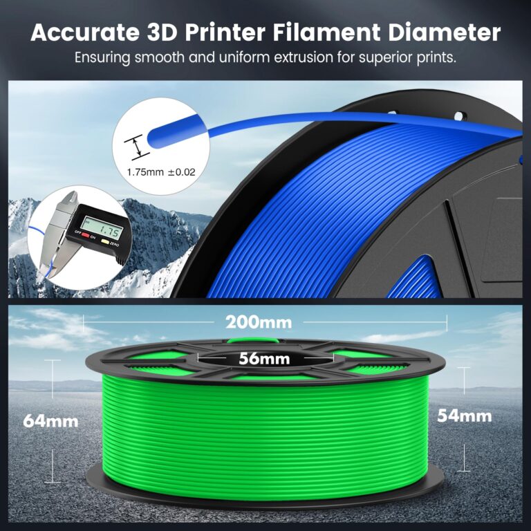 SUNLU 10kg PLA 3D Printer Filament Bundle Multicolor, Neatly Wound PLA Filament 1.75mm ±0.02mm, 10kg in Total, 1kg per Spool, 10 Pack, Black+White+Grey+Transparent+Blue+Green+Red+Orange+Yellow+Purple - Image 6
