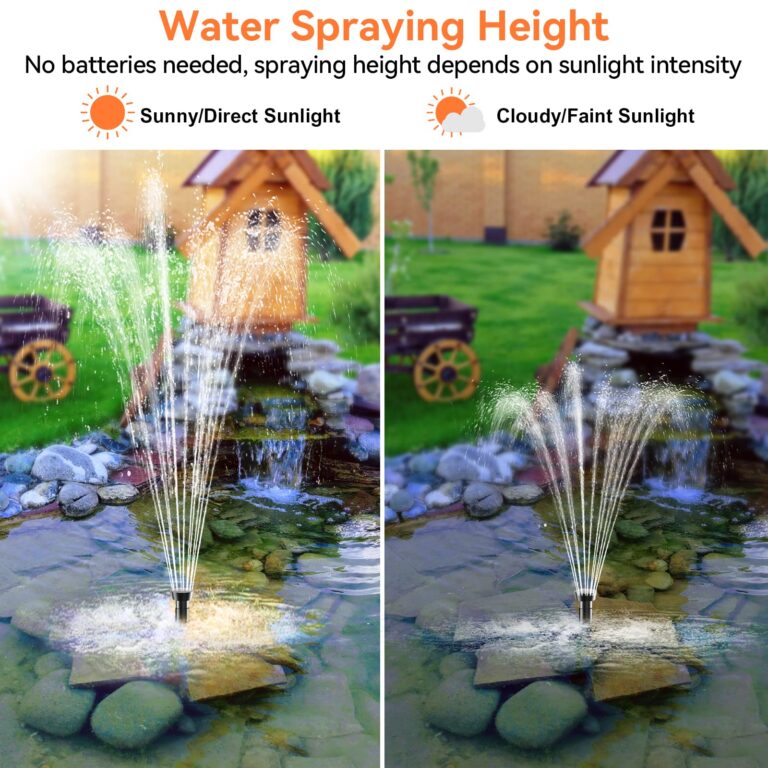 POPOSOAP Solar Water Fountain Pump Outdoor 35 Watt, 480GPH Solar Fountain Pump with Foldable Solar Panel, Adjustable Water Flow Solar Pump Kit for Garden Fish Pond Waterfall Hydroponics Pool - Image 3