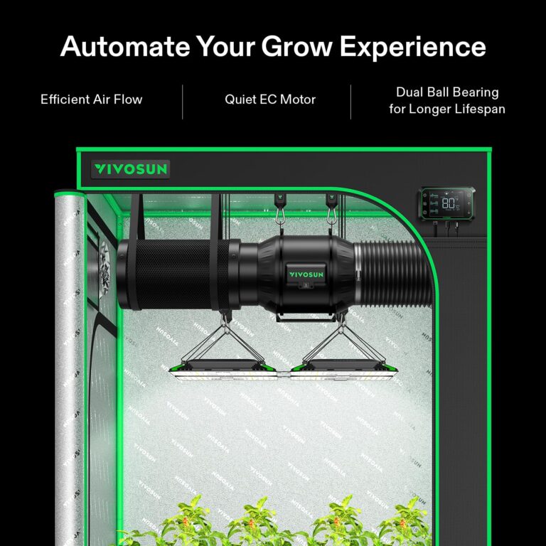 VIVOSUN Smart Air Filtration PRO T6 Kit 6", AeroZesh T6 Inline Duct Fan w/GrowHub E42A Temp. Humidity WiFi-Controller, Carbon Filter & Ducting, Cooling & Ventilation System for Grow Tent, Hydroponics - Image 8