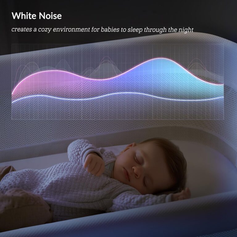 VaVaSoo Electric Bassinet for Baby 3 Rocking Speeds, Auto Bedside Sleeper with 8 Soothing Music, Rocking Bassinet for Infant, Grey - Image 5