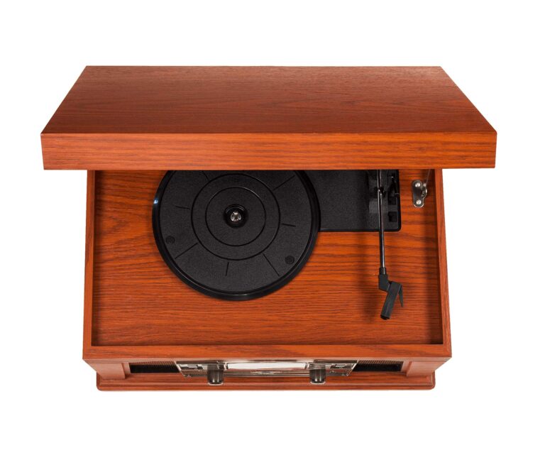 Crosley CR42D-PA Lancaster 3-Speed Turntable with Radio, CD/Cassette Player, Aux-in and Bluetooth, Paprika - Image 2
