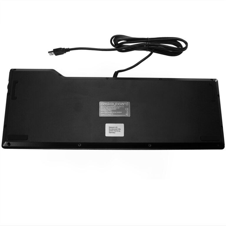 Das Keyboard 4 Ultimate Blank Wired Mechanical Keyboard, Cherry MX Brown Mechanical Switches, 2-Port USB 3.0 Hub, Volume Knob, Aluminum Top (104 Keys, Black) - Image 3