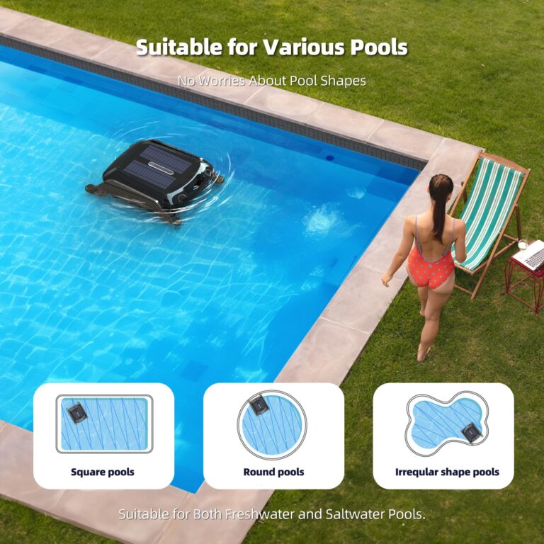 Robotic Solar Pool Skimmer Robot: SMONET SR5 Pro 24/7 Continuous Cleaning Automatic Cordless Solar Powered Pool Surface Cleaner with Dual Charging, Obstacle Avoidance, Carbon Fiber Black - Image 6