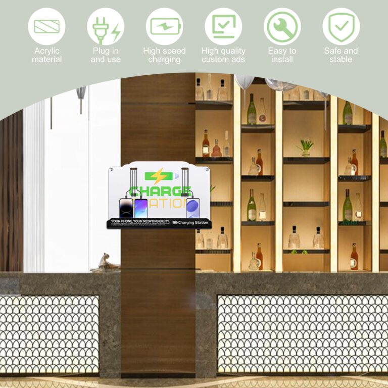 Wall Mount Charging Station with 8 Ports Phone Charger with Type-C,Android Port | Applicable for Applicable Airport Hospitals Banks Hotel and Public Places (White) - Image 4