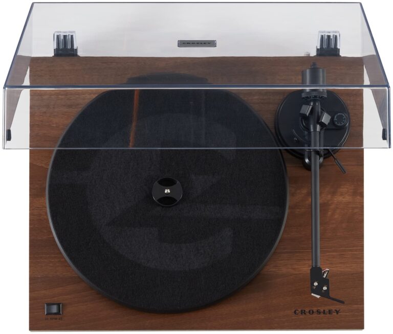 Crosley C6B-WA Belt-Drive Bluetooth Turntable Record Player with Adjustable Tone Arm, Walnut - Image 4