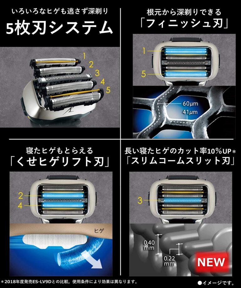 Panasonic Lam Dash Men's Shaver 5 Blade シルバー ES-LV9E-S - Image 3