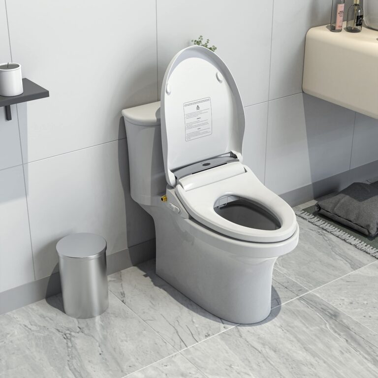 LEIVI Smart Bidet Toilet Seat with Wireless Remote and Side Panel, Multiple Spray Modes, Adjustable Heated Seat, Warm Water and Air Dryer, Auto LED Nightlight, Round - Image 2