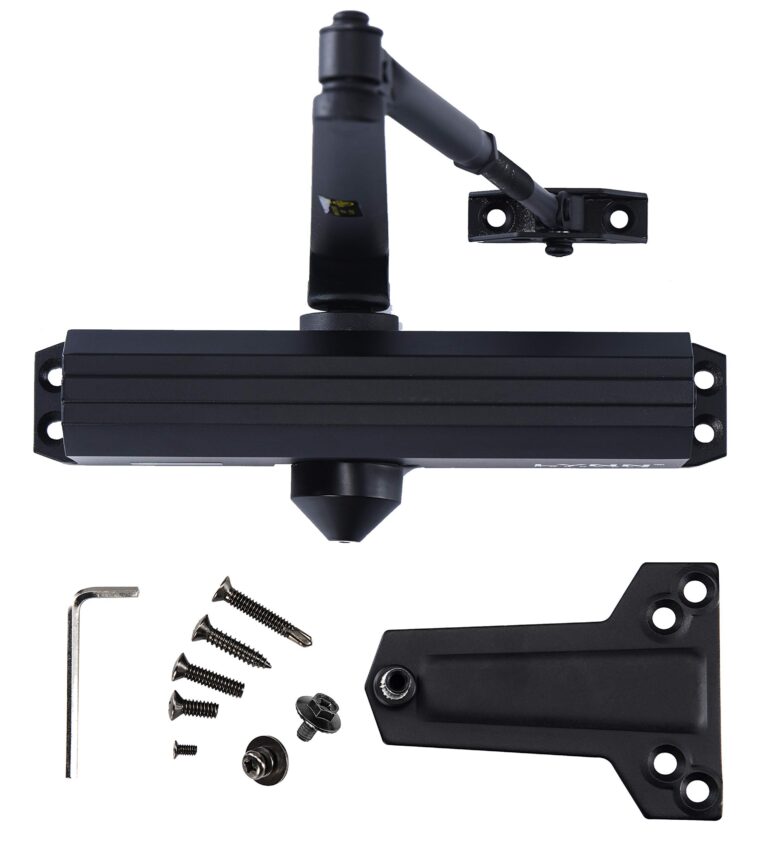 LYNN HARDWARE Medium/Heavy Duty Commercial Door Closer - DC7016 Surface Mounted, Grade 1- ADA & UL 3 Hour Fire Rated, Adjustable Size 1-6 for entrances & Aluminum storefronts- US19 Matte Black - Image 5