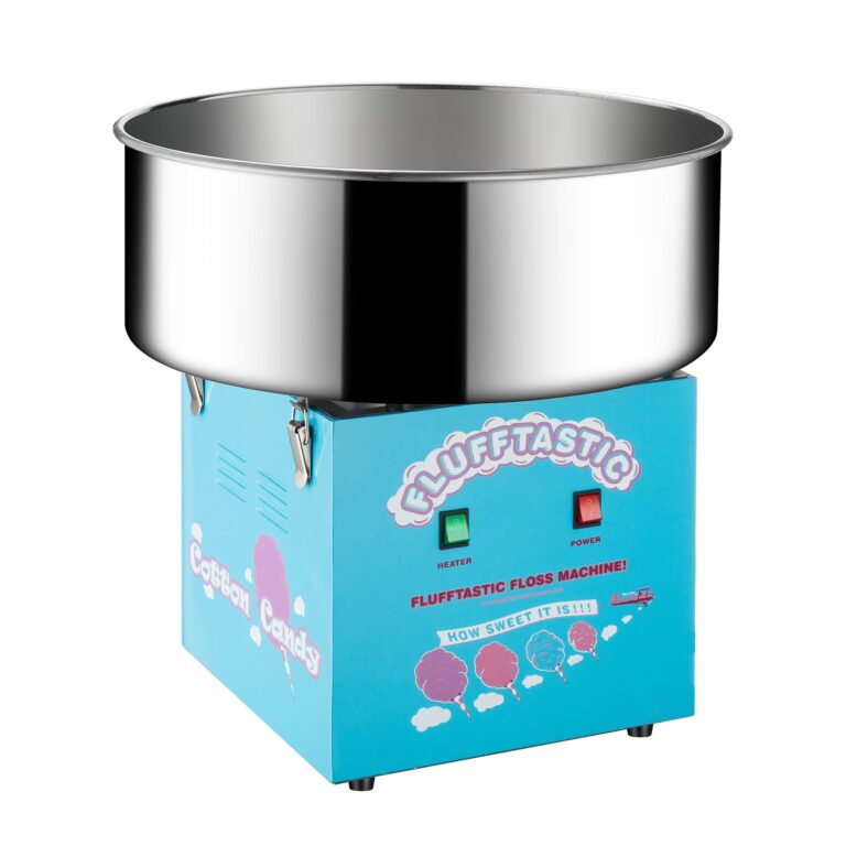 Cotton Candy Machine - 1000W Flufftastic Floss Maker with Stainless-Steel Pan - Cotton Candy Maker Machine and Sugar Scoop for Home Carnival Birthday Party or Festival by Great Northern Popcorn (Blue)