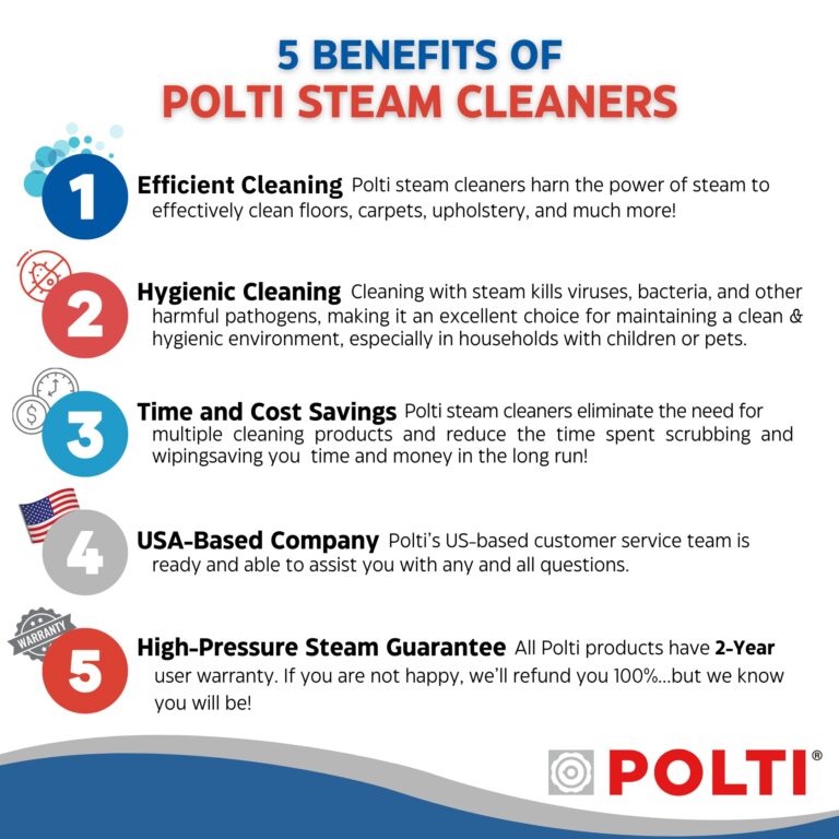 POLTI Vaporetto Smart Steam Mop and Steam Cleaner for Cleaning and Sanitizing with 12 Attachments Works for Tile Floor with Grout, Carpet, Car Detailing, Hardwood, & Furniture 2 Year Warranty - Image 7
