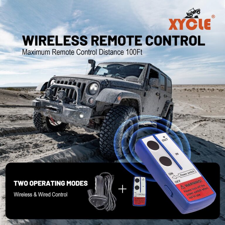 Winch 13500 lbs 12V Waterproof Electric Winch Synthetic Rope Electric Winch Towing Winch Boat Trailer Winch SUV 4-Wheel Drive Off-Road Vehicle with Remote Control 3/8 Synthetic Rope (Dark-Gray) - Image 5