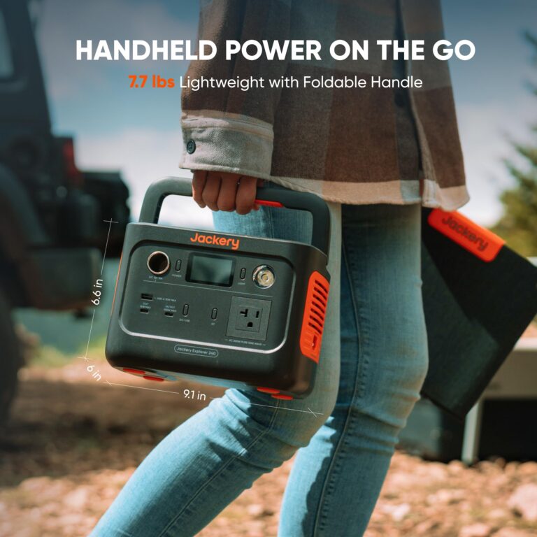 Jackery Explorer 240 v2 Portable Power Station, 256Wh LiFePO4 Battery with 300W AC/100W USB-C Output, 1Hr Fast Charging, Versatile Scenarios-Outdoor/Camping/RV/Travel/Emergency Backup - Image 9