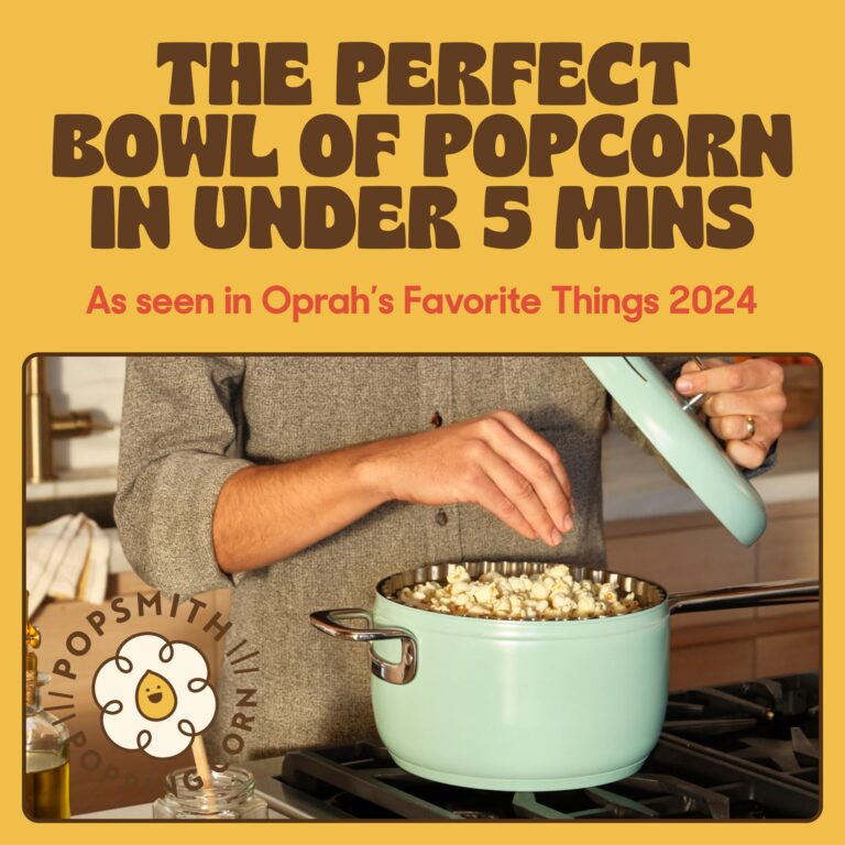 Popsmith Popcorn Popper in Cream - 6 Quart Stovetop Popcorn Machine - Stainless Steel Popcorn Maker Compatible with All Stovetops - Image 9