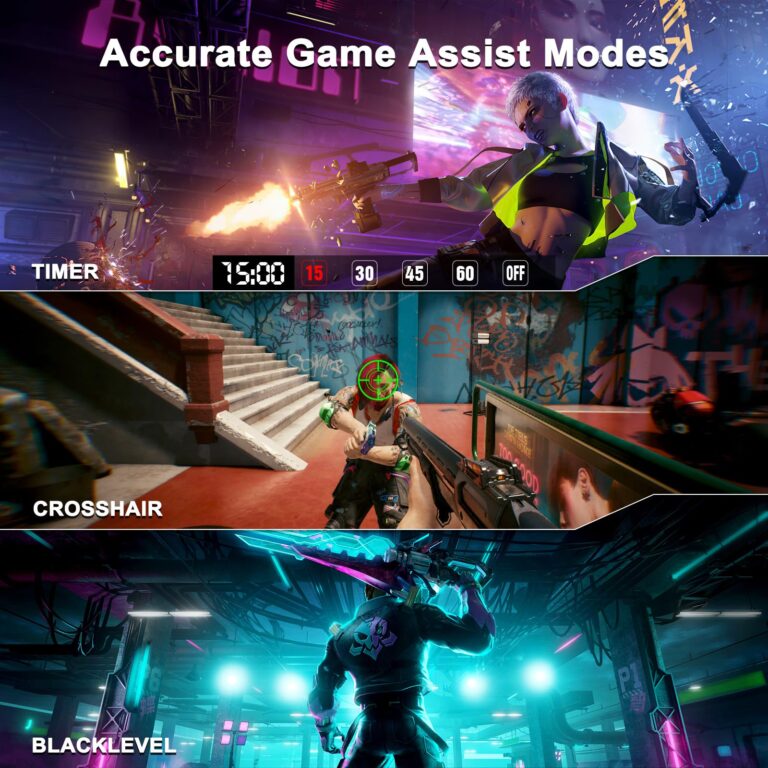 SANSUI 27 Inch WQHD 2560 x 1440 IPS Gaming Monitor, 180Hz 1ms Computer Monitor, DP 1.2 x2 | HDMI 2.0 x2 | VESA Mount, 120% sRGB HDR Eye Care Metal Stand (ES-G27F2Q, DP Cable Included) - Image 5