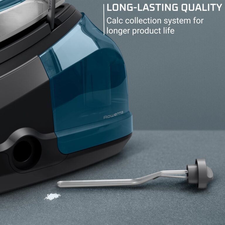 Rowenta, Iron, Stainless Steel Soleplate Professional Steam Station for Clothes, 1.1L Removable Tank, Fast Heat Up, 1800 Watts, Blue Clothes Iron, DG8624 - Image 4