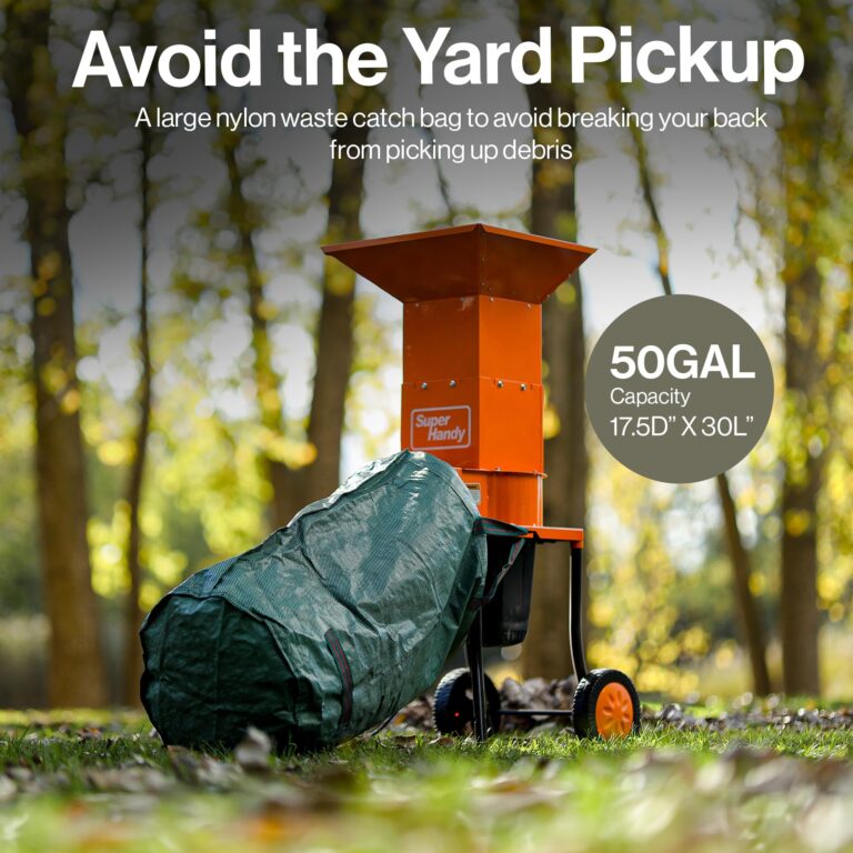 SuperHandy Leaf Mulcher Shredder Electric Waste Management Heavy Duty 120V AC 11" Inch Cutting Blade 0.5" Inch Cutting Capacity for Leaves, Grass, & Clippings - Image 6