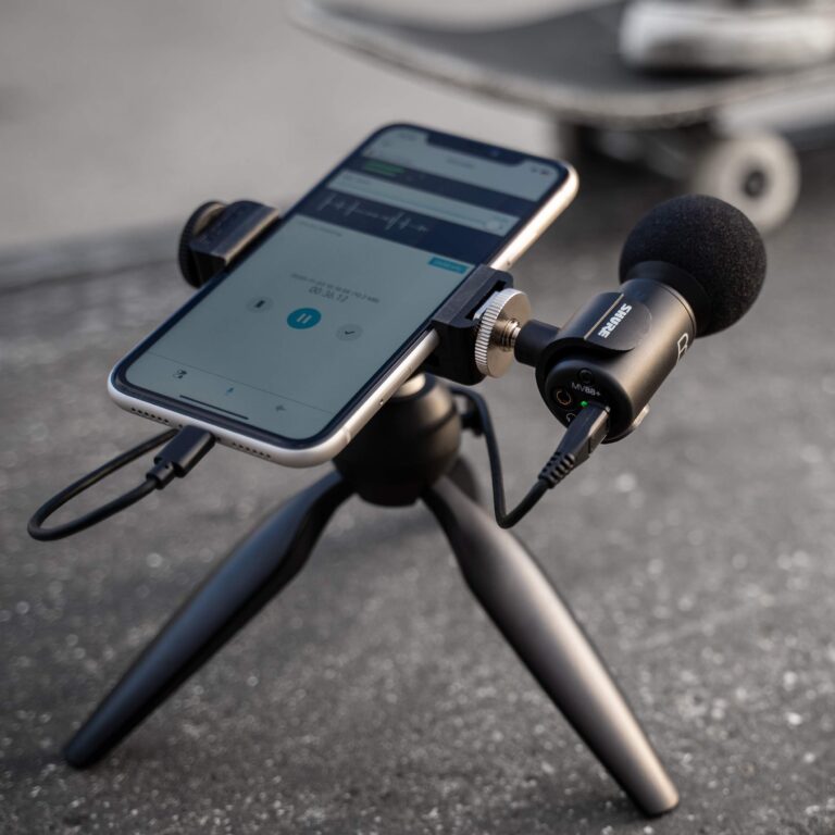 Shure MV88+ Video Kit - Digital Stereo Condenser Microphone for Apple and Android, with Manfrotto PIXI Tripod, Phone Clamp, Mount, iOS and USB-C Cables for Next-Level Connectivity (MV88+ Video KIT) - Image 9