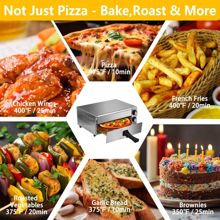 Hijolla Electric Pizza Oven Commercial Pizza Maker Countertop Pizza Machine 1200w With Timer, Stainless Steel Pizza Cooker,Indoor Countertop Pizza Oven For Home、Restaurant & Commercial Use - Image 2