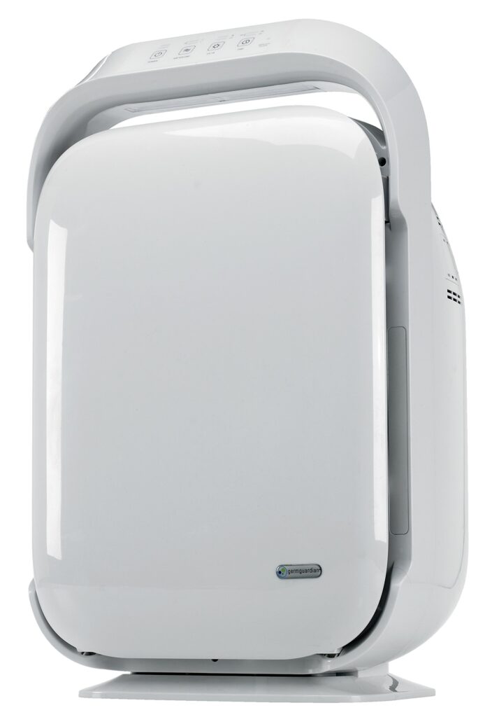 GermGuardian Hi-Performance Air Purifier with HEPA Pure Filter, Timer, Ionizer, Removes 99.97% of Pollutants, Large Rooms up to 1620 Sq. Ft., UV-C Light Helps Reduce Germs, 27”, White, AC9200WCA