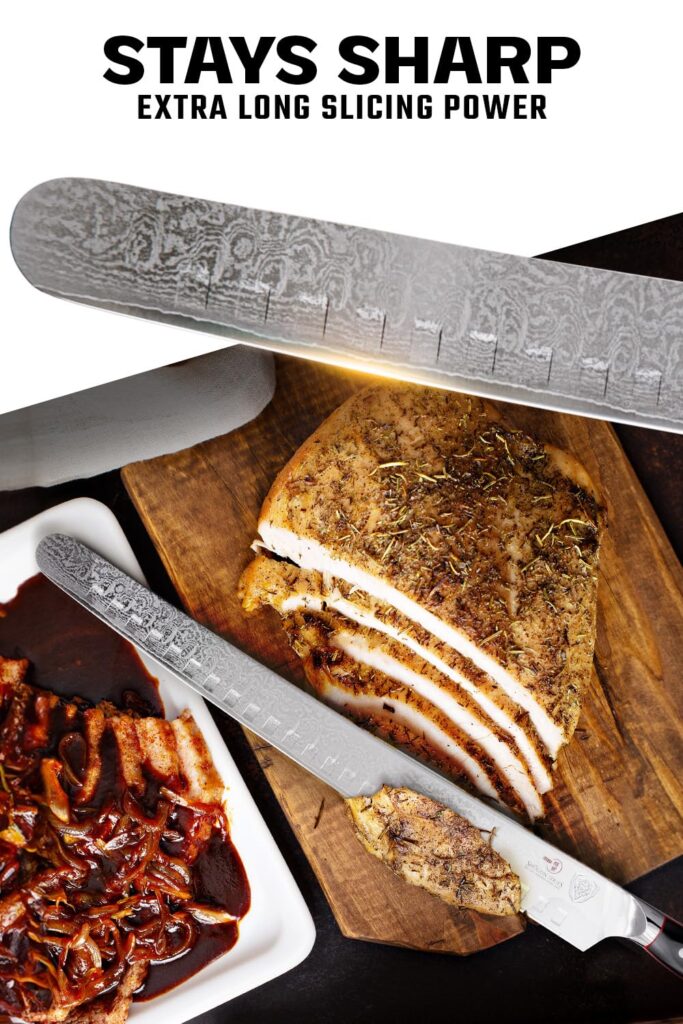 DALSTRONG Slicing Knife - 14 inch - Extra Long Slicer Knife - Shogun Series Elite - Japanese AUS-10V Super Steel - Vacuum Treated - G10 Handle - Carving Slicer BBQ, Brisket Gift Knife- Sheath Included - Image 6