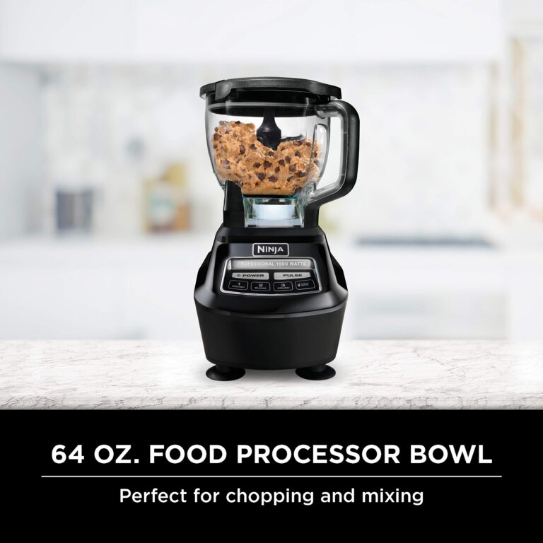 Ninja Blender, Mega Kitchen System, 1500W, 4 Functions for Smoothies, Processing, Dough, Drinks & More, with 72 Blender Pitcher, 64 Processor Bowl, 2 Nutri Cups + Lids, Black, BL770 - Image 7