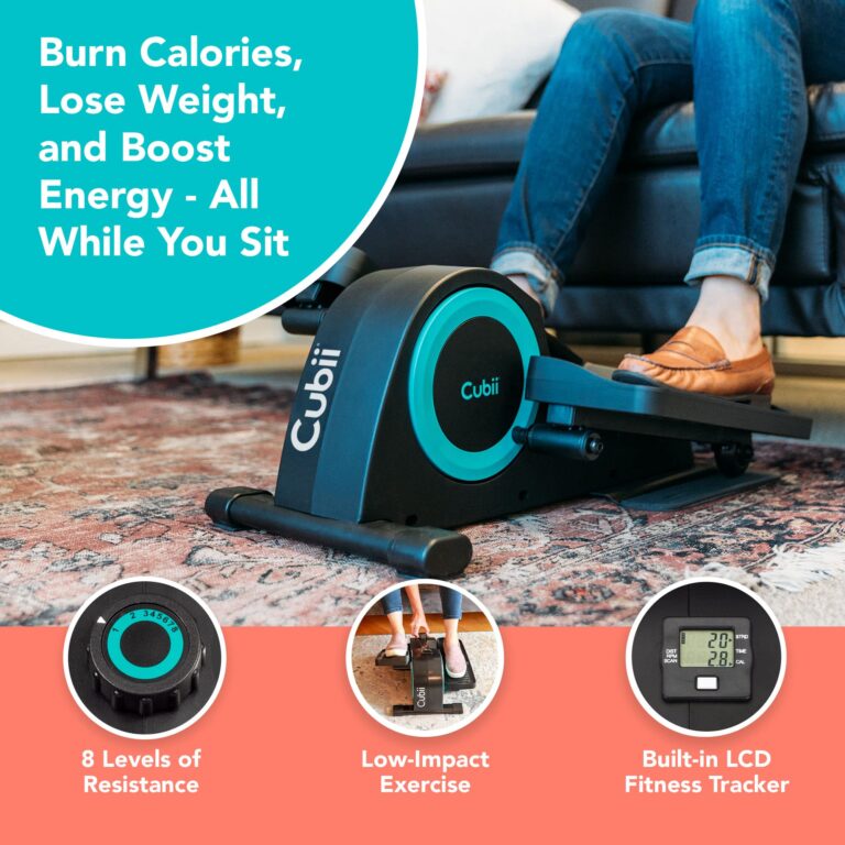 Cubii JR1, Under Desk Elliptical, Bike Pedal Exerciser, Seated Elliptical, Work from Home Fitness, Mini Elliptical Machines for Home Use, Exerciser for Seniors, Desk Exercise, Aqua… - Image 7
