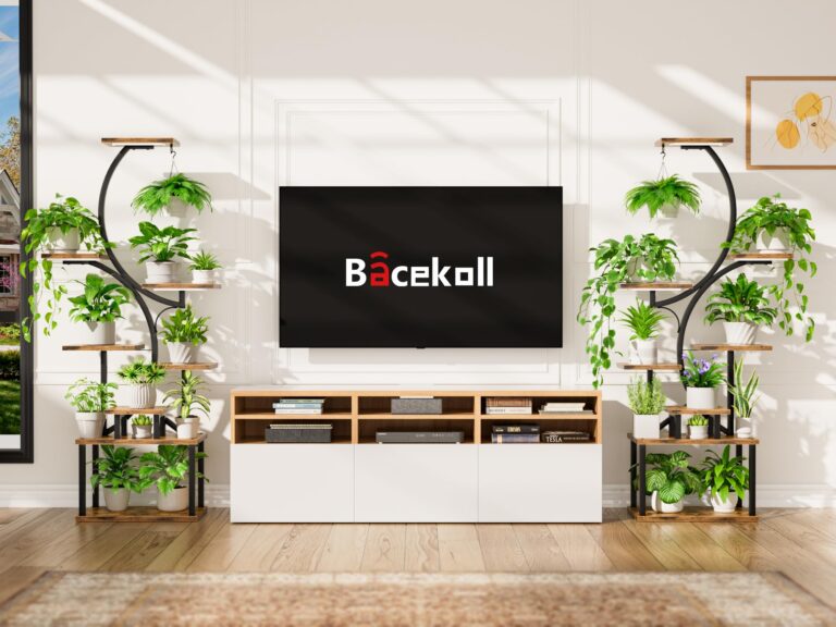 BACEKOLL Plant Stand Indoor with Grow Light - 2 Pack Tall Indoor Plant Shelf, 62" Corner Plant Holder, 8 Tiered Large S-Shape Flower Multiple Display Shelves for Home, Office - Image 6