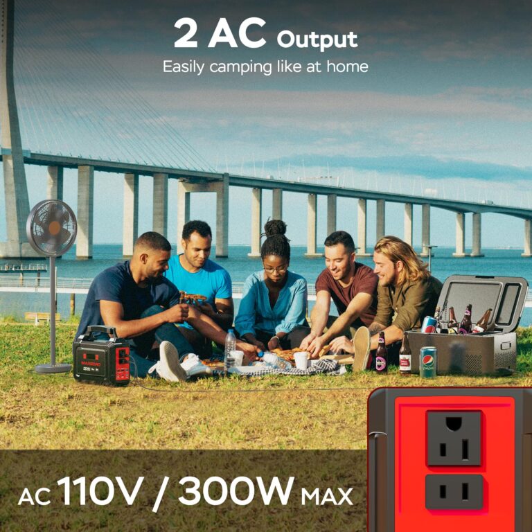 MARBERO Portable Power Station 296Wh Camping Solar Generator Laptop Charger Power Bank with AC Outlet 110V 350W Peak with Multi-Port LED Flashlights for CPAP Home Camping Hurricane Emergency - Image 7