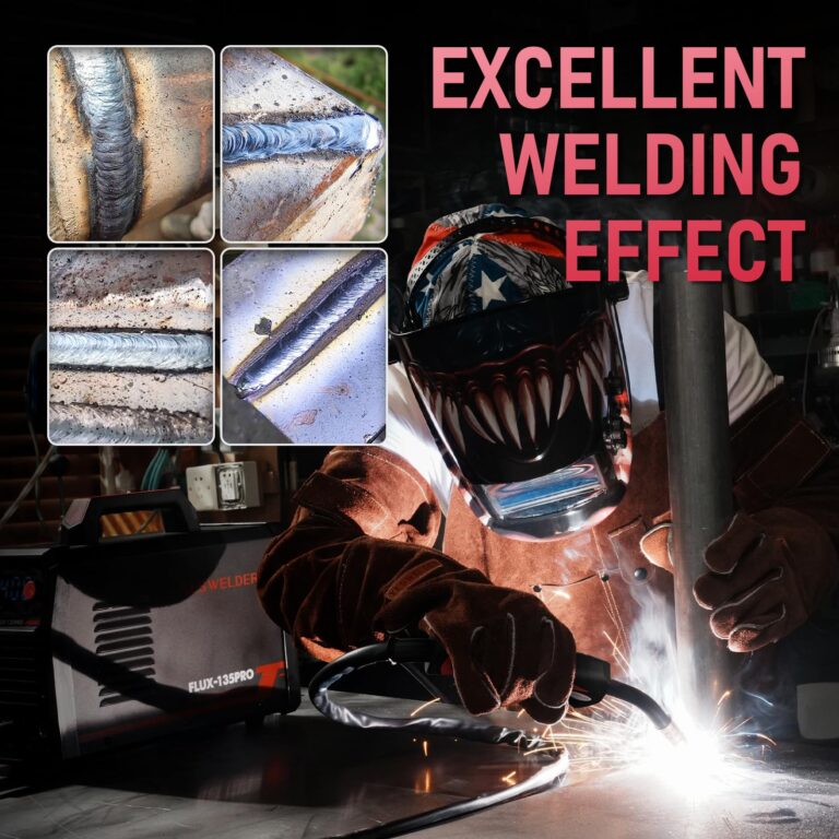 YESWELDER 135Amp MIG Welder,110V Flux Core Welder Flux MIG/Lift TIG/Stick 3-in-1 Large LED Digital Display Welding Machine IGBT Inverter Welder FLUX-135PRO - Image 4
