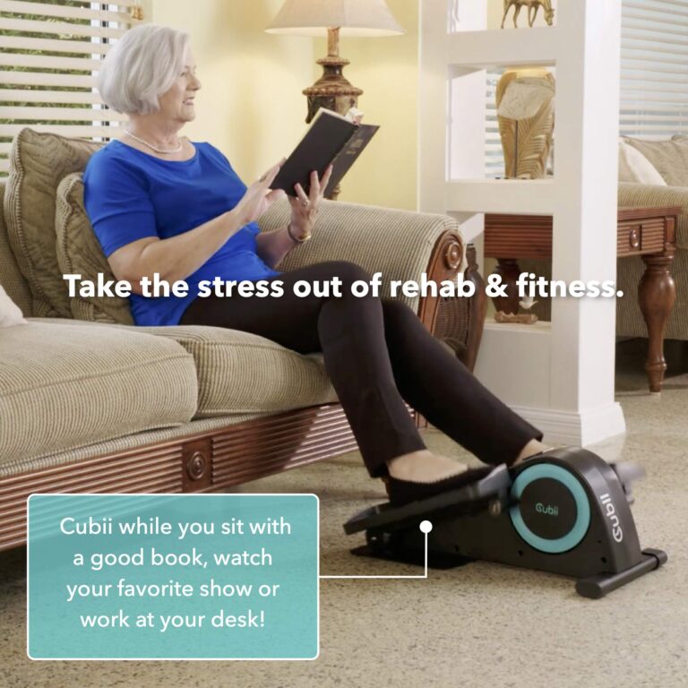 Cubii JR1, Under Desk Elliptical, Bike Pedal Exerciser, Seated Elliptical, Work from Home Fitness, Mini Elliptical Machines for Home Use, Exerciser for Seniors, Desk Exercise, Aqua… - Image 4