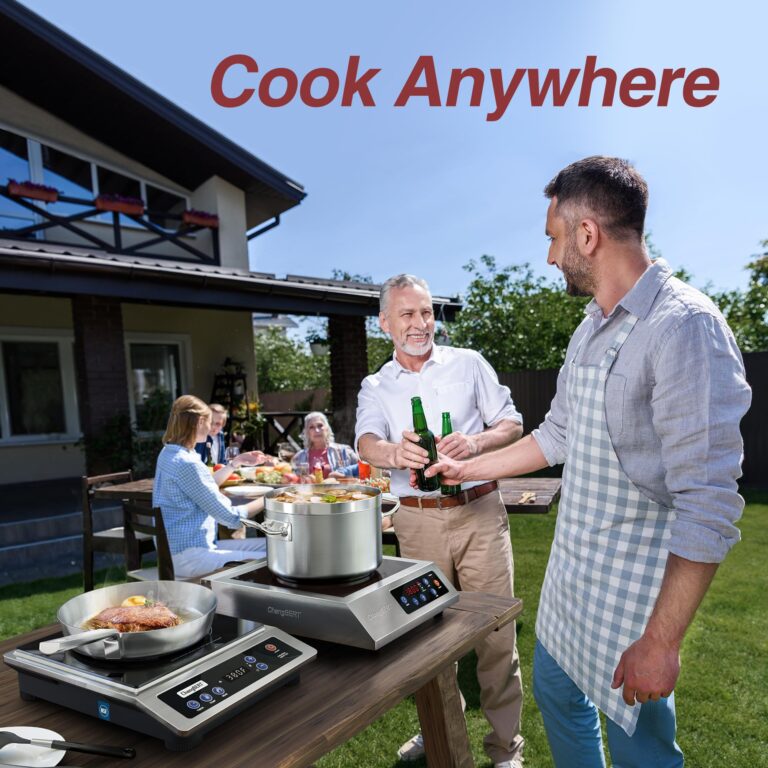 ChangBERT Portable Induction Cooktop 1800W NSF Certified Commercial Range Powerful Countertop Burner Pro Chef Professional Hot Plate 18/10 Stainless Steel Housing Schott Glass 10 Hours Timer - Image 2