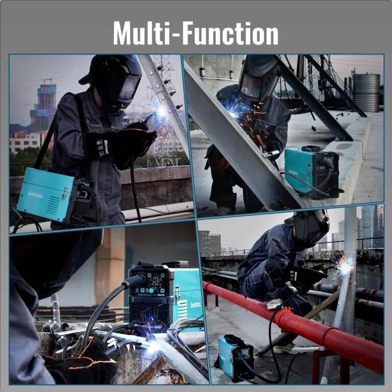 bestarc 145A MIG Welder, 110V/220V Dual Voltage Gas/Gasless Flux Core MIG Welder/Lift TIG/Stick 3 in 1 Synergic MIG145 9GEN Welding Machine, Flux/Solid Welder Digital Screen Display - Image 3