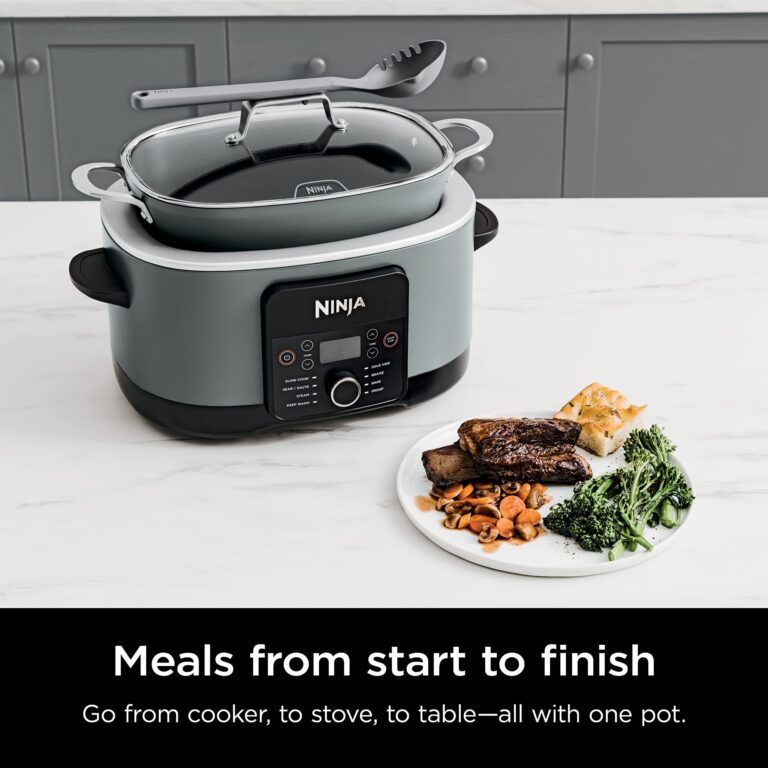 Ninja MC1001 Foodi PossibleCooker PRO 8.5 Quart Multi-Cooker, with 8-in-1 Slow Cooker, Dutch Oven, Steamer, Glass Lid Integrated Spoon, Nonstick, Oven Safe Pot to 500°F, Sea Salt Gray - Image 3