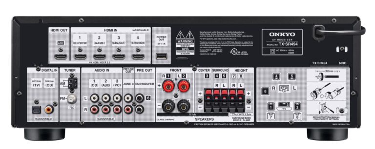 Onkyo TX-SR494 AV Receiver with 4K Ultra HD | Dolby Atmos | DTS: X | Hi-Res Audio (2019 Model) - Image 2