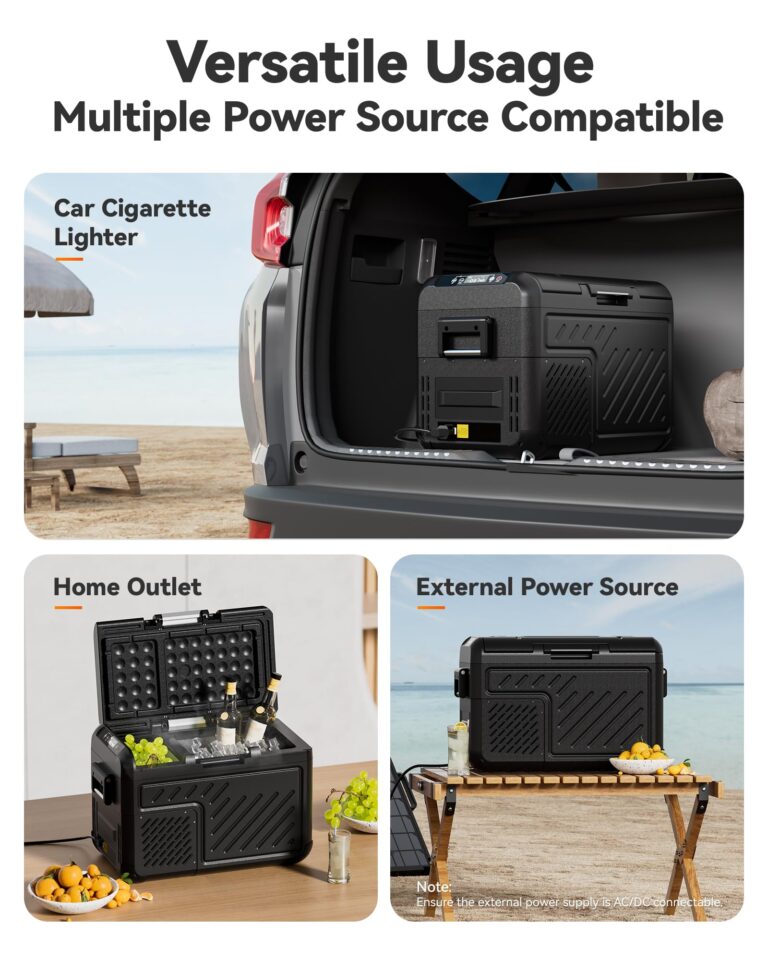 WOLFBOX 12V Portable Refrigerator, 26 Quart Car Fridge, RV Car Refrigerator with 12/24V DC 100/240V AC, Electric Cooler for Car, Camping, Travel and Home Use, APP Control - Image 2