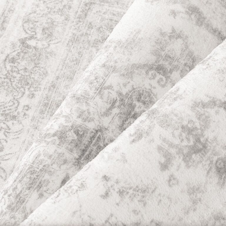 PureCozy Vintage Area Rug 9x12 Indoor Living Room Light Gray Washable Medallion Large Carpet Traditional Retro Accent Throw Rug Low Pile Non Slip Distressed for Kitchen Office Dining Room Bedroom - Image 2