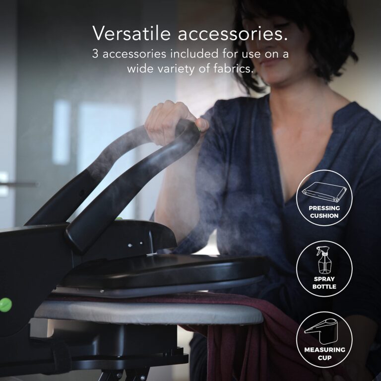 Steamfast SF-623 Mid-Size Steam Press with Multiple Fabric Settings and Steam Burst Function, Black, 20.47" L x 17.16" W x 6.73" H - Image 6
