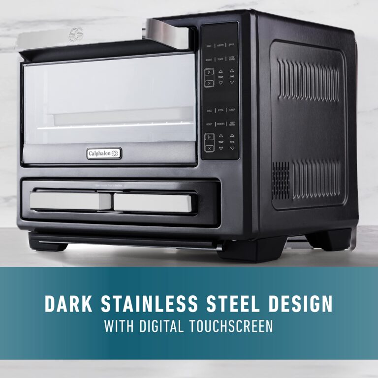 Calphalon Performance 12-in-1 Air Fry Toaster Oven with Dual Zone 12" Pizza Drawer Oven combo,Digital Precision Controls, Dark Stainless - Image 2